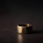 Buddha Stones Tibetan Simple Design Copper Brass Frosted Wealth Ring Ring BS 10mm Women