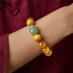 Chinese Zodiac Natal Buddha Tiger Eye Pixiu Jade Protection Bracelet Bracelet BS 3