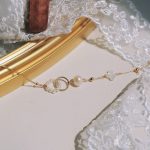 Buddha Stones 14K Gold Plated Pearl Double Peace Buckle Healing Chain Bracelet