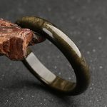 Buddha Stones Gold Sheen Obsidian Silver Sheen Obsidian Protection Bracelet Bangle Bracelet Cuff Bangle BS 3