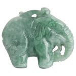 Buddha Stones Elephant Jade Luck Strength Necklace String Pendant Necklaces & Pendants BS 5