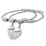 Buddha Stones 2pcs Matching Heart Mother Daughter Bracelets Bracelet BS 1