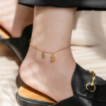 Buddha Stones 18k Gold Lucky Gourd Design Wealth Buckle Anklet Anklet BS 10