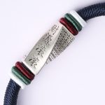 Buddha Stones 999 Sterling Silver Profits Pouring In From All Sides Handmade Blessing String Buckle Bracelet Bracelet BS 5