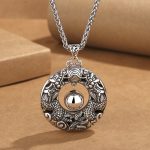 Buddha Stones Double Dragon Playing Bead Copper Protection Necklace Pendant Necklaces & Pendants BS Dragon(Protection♥Success)