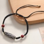Buddha Stones Handcrafted Tibetan Nine-eye Dzi Bead Protection Bracelet Bracelet BS 2