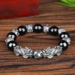 Buddha Stones Tibetan FengShui PiXiu Obsidian Bracelet Bracelet BS 1