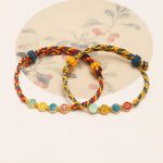 Buddha Stones Handmade Dunhuang Color Thread Peace And Joy Protection Braid String Bracelet Bracelet BS 10
