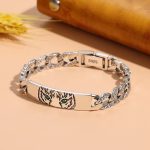 Buddha Stones Tiger Copper Luck Cuff Chain Bracelet Bracelet BS 3