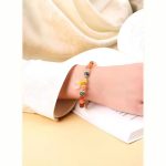 Buddha Stones 14K Gold Plated Colorful Golden Silk Jade Peace Buckle Wealth Bracelet Bracelet BS 9