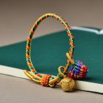 Buddha Stones Colorful Rope Luck Handmade Zongzi Golden Ball Charm Bracelet Bracelet BS 13