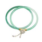 Buddha Stones Natural Cyan White Jade Success Bracelet Bracelet BS 1