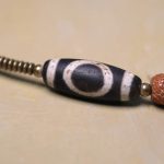 Buddha Stones 108 Mala Rudraksha Beads Bodhi Seed Dzi Bead Luck Auspiciousness Tassel Bracelet Bracelet Mala BS 3