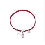 Buddha Stones 925 Sterling Silver Luck Koi Fish Wealth Handcrafted Braided Red Bracelet Bracelet BS 6