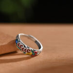 Buddha Stones Feng Shui Five Emperor Coins Wealth Ring Ring BS Five Emperor Coins(Protection♥Wealth)
