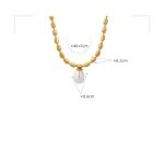 Buddha Stones Pearl Bead Peace Necklace Pendant Necklaces & Pendants BS 9