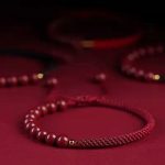 Buddha Stones Natural Cinnabar King Kong Knot Blessing String Bracelet Bracelet BS 5