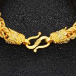 Buddha Stones 24k Gold Plated Double Headed Dragon Protection Bracelet Bracelet BS 3