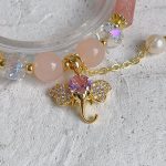 Buddha Stones Amethyst Green Aventurine Strawberry Quartz Positive Elephant Charm Bracelet 13