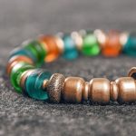 Buddha Stones Tibetan Colorful Glass Beads Copper Wealth Bracelet Bracelet BS 9