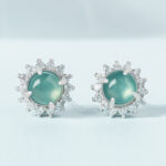 Buddha Stones 925 Sterling Silver Round Jade Luck Abundance Stud Earrings Earrings BS Jade(Prosperity♥Abundance)
