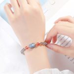 Buddha Stones Moonstone Strawberry Quartz PiXiu Healing Bracelet Bracelet BS 1