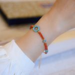 Buddha Stones 925 Sterling Silver Natural Red Agate Jade Peace Buckle Confidence Bracelet Bracelet BS 2