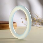 Buddha Stones Natural Aquamarine Blessing Serenity Bangle Bracelet Bracelet Bangle BS 3