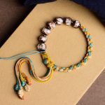 Buddha Stones Handmade Multicolored Rope Liuli Glass Bead Fortune Braided Bracelet Bracelet BS 14-22cm