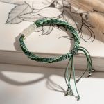Buddha Stones White Jade Bamboo Reincarnation Knot Wealth Luck Strength String Bracelet Bracelet BS 2