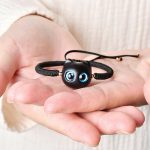Buddha Stones Ebony Wood Cat Head Pattern Peace King Kong Knot Braided Bracelet Bracelet BS 17