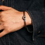 Buddha Stones  925 Sterling Silver Handmade Button Protection Weave String Bracelet Bracelet BS 8