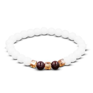 Buddha Stones Natural White Jade Protection Bracelet Bracelet BS main