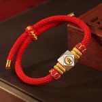 Buddha Stones 999 Sterling Silver Chinese Zodiac Natal Buddha Red Rope Luck Strength Handcrafted Kids Bracelet Bracelet BS 5