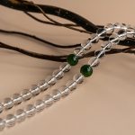 Buddha Stones 108 Beads White Crystal Jade Meditation Bracelet Mala Mala Bracelet BS 15
