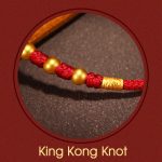 Buddha Stones 999 Gold Beads Luck King Kong Knot Handmade Braided Protection Bracelet Bracelet BS 7