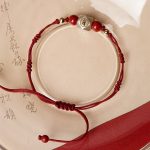 Buddha Stones Handmade 925 Sterling Silver Chinese Zodiac Natal Buddha Cinnabar Calm Braided Bracelet Bracelet BS Red Thin Rope(Wrist Circumference 14-17cm) Dog/Pig-Amitabha Buddha