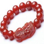 Buddha Stones Red Agate Lucky Pixiu Wealth Luck Bracelet Bracelet BS 1