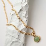 Buddha Stones Oval Turquoise Strength Titanium Steel Necklace Pendant Necklaces & Pendants BS 7