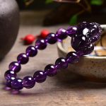 Buddha Stones Feng Shui Amethyst Fortune Wealth Bracelet Bracelet BS 6