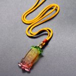 Buddha Stones Buddha Liuli Lotus Six Character Om Mani Padme Hum Peace Necklace Necklaces & Pendants BS 3