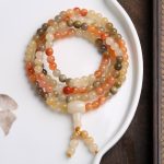 Buddha Stones 108 Beads Natural Red Agate Mala Protection Bracelet Mala Bracelet BS 1