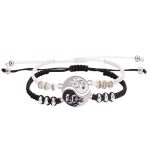 Buddha Stones 2pcs Yin Yang Dragon Couple Bracelet Bracelet BS main
