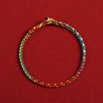 Buddha Stones "May you be blessed with peace and safety in all four seasons" Lucky Multicolored Bracelet Bracelet BS 1