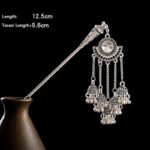 Buddha Stones Water Drop Lily of the Valley Flowers Tassels Confidence Hairpin Hairpin BS 11