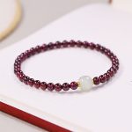 Buddha Stones Natural Garnet Jade Bead Purification Bracelet Bracelet BS 1