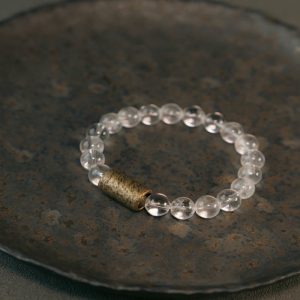 Buddha Stones White Crystal Red Hematoid Quartz Gold Rutilated Quartz Purple Phantom Protection Bracelet Bracelet BS White Crystal 17-17.5cm