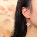 Buddha Stones 925 Sterling Silver Natural Hetian White Jade Peacock Blessing Necklace Pendant Ring Earrings Set Bracelet Necklaces & Pendants BS 13