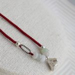 Buddha Stones 925 Sterling Silver Jade Red String Zongzi Charm Abundance Bracelet 5