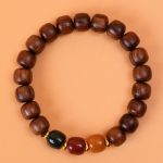 Buddha Stones Ebony Wood Rosewood Peace Balance Bracelet Bracelet BS 12
